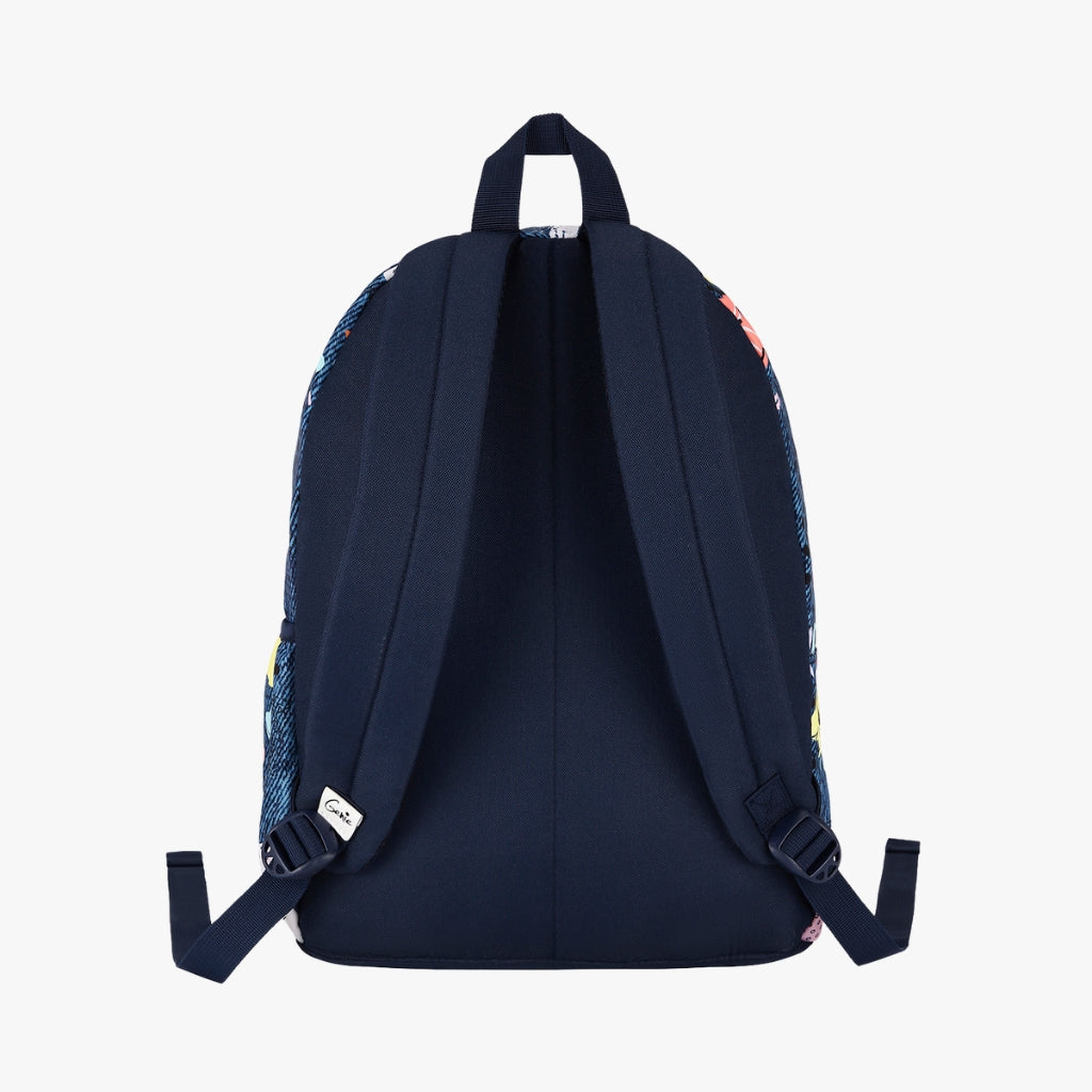 Genie Patchy 18L Blue Casual backpack With Easy Access Pockets