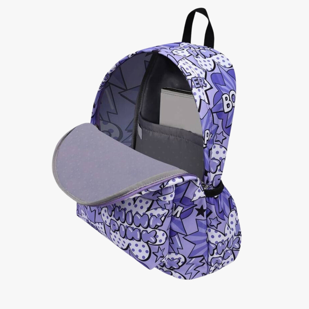 Genie Boom 18L Purple Casual Backpack With Easy Access Pockets