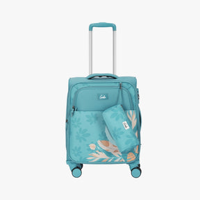 Bloom Small, Medium and Large Soft luggage Combo Set - Teal