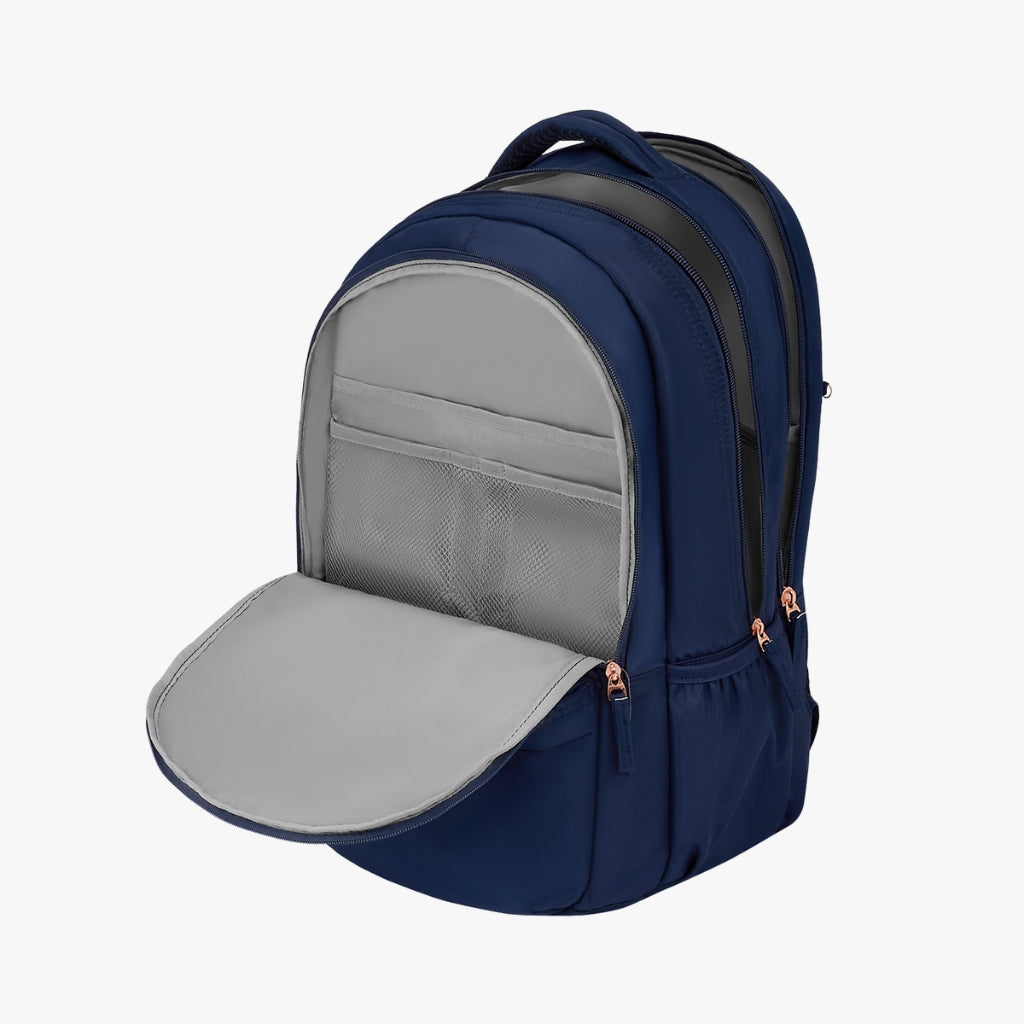 Genie Knots 40L Navy Blue Laptop Backpack With Laptop Sleeve