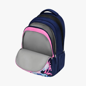 Genie Fetch 36L Navy Blue School Backpack With Premium Fabric