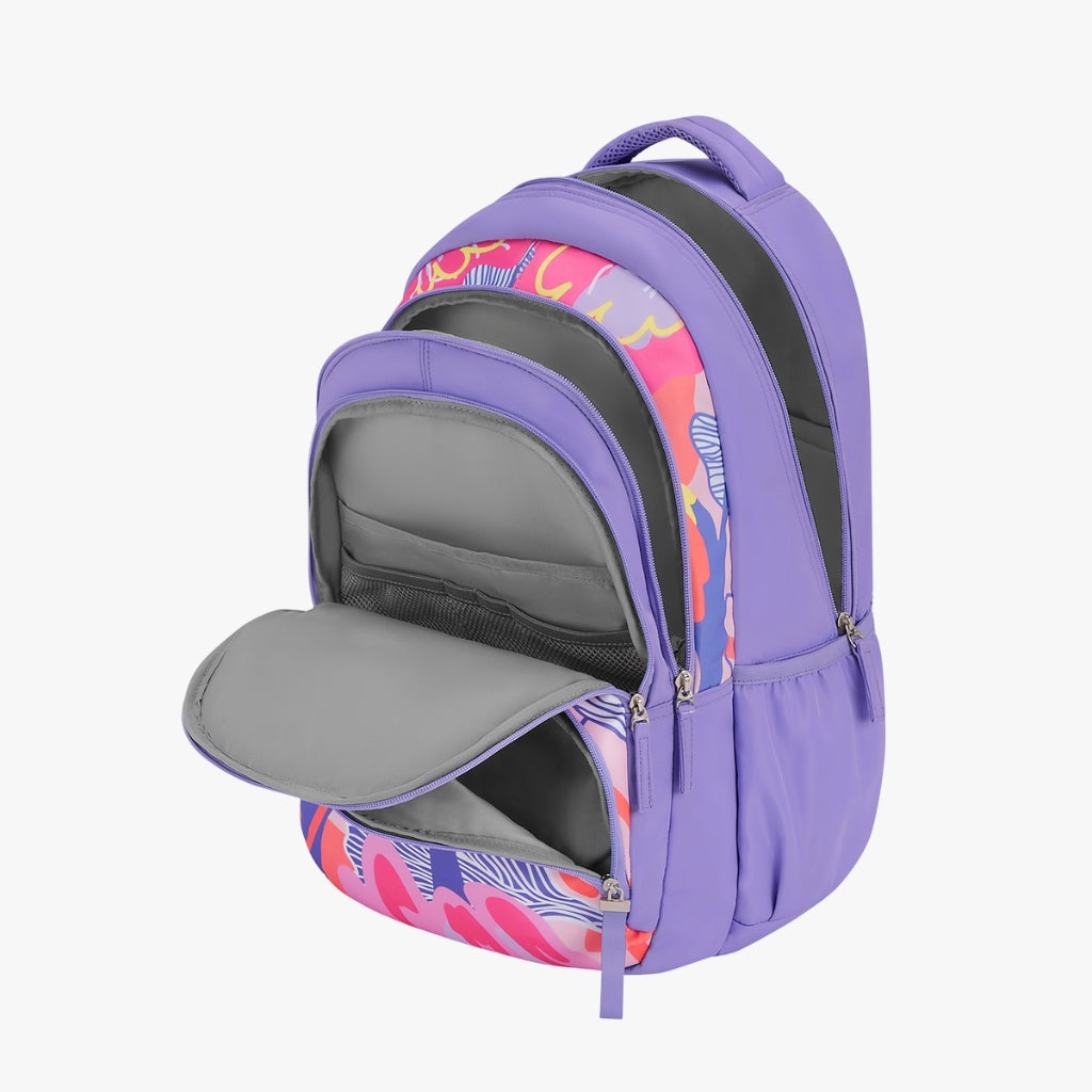 Genie Paradise 36L Lavender Laptop Backpack With Raincover