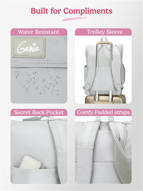 Skye 27L Grey Casual Backpack With Laptop Sleeve