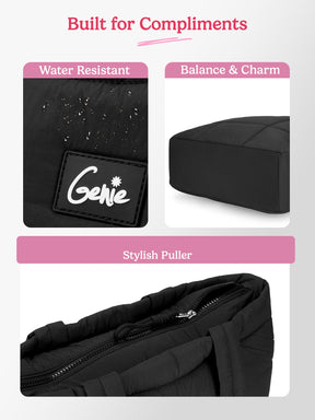 Halotote 18L Black Tote Bag With Laptop Sleeve