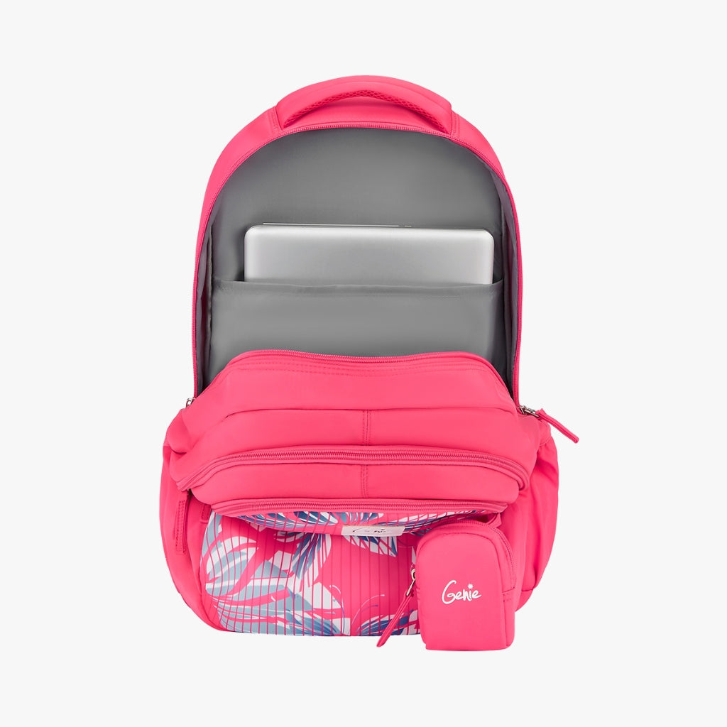 Genie Josie 36L Pink School Backpack With Premium Fabric