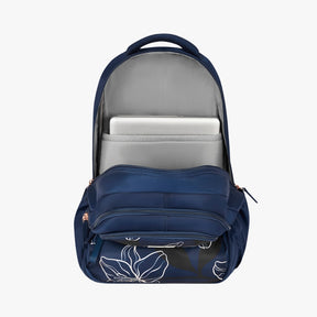 Genie Radiant 36L Navy Blue Laptop Backpack With Raincover