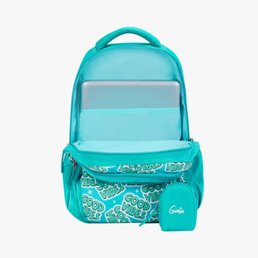 Genie Vibes 27L Teal Juniors Backpack With Easy access Pockets