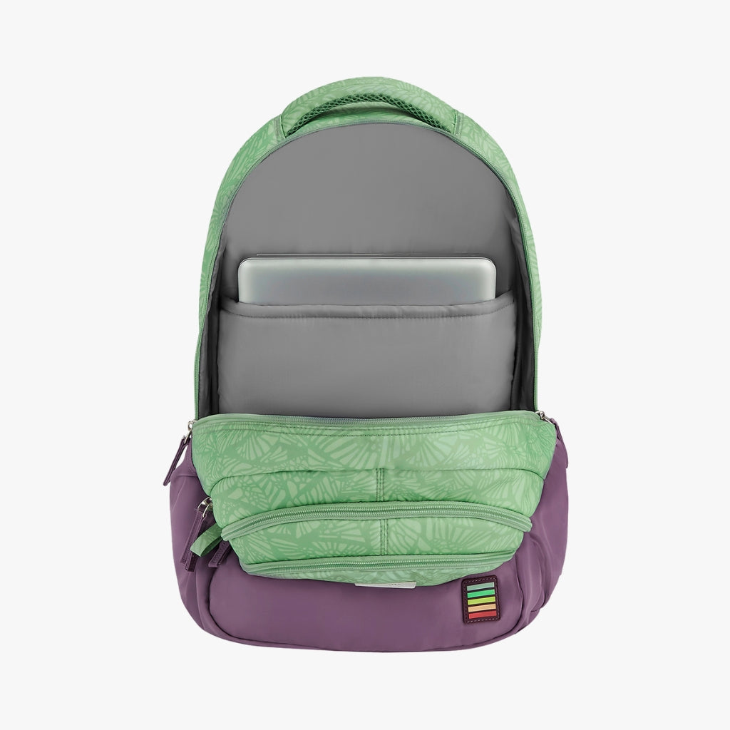 Genie Harper 36L Green Laptop Backpack With Raincover