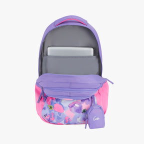 Genie Waterlily 36L Lavender School Backpack With Premium Fabric