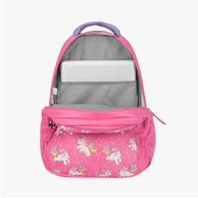 Genie Unicorn 27L Pink Juniors Backpack With Easy Access Pockets