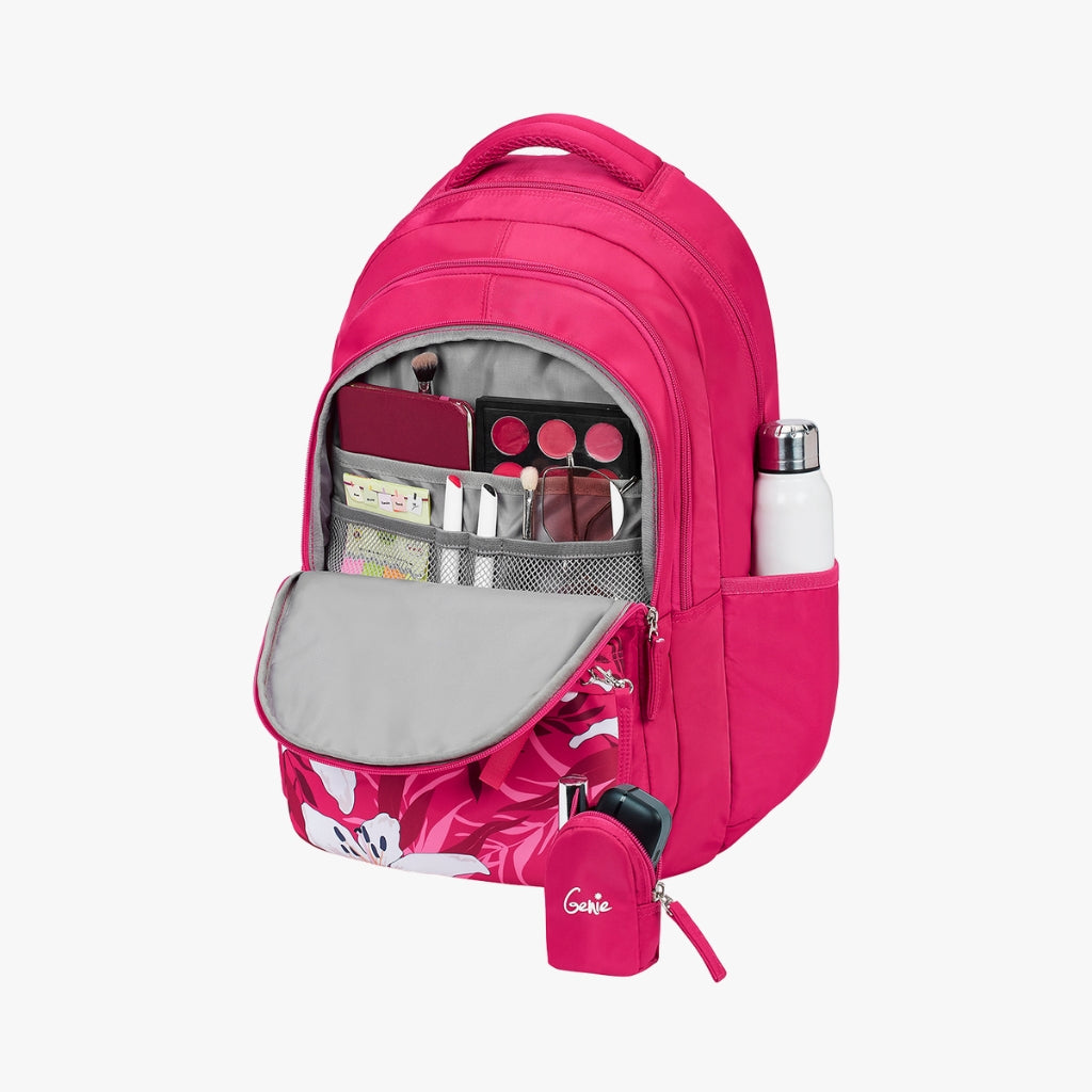 Genie Rosemary 36L Pink Laptop Backpack With Laptop Sleeve