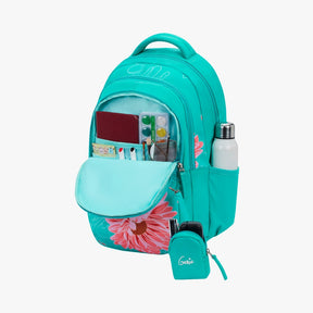 Genie Buttercup 27L Teal Juniors Backpack With Easy Access Pockets