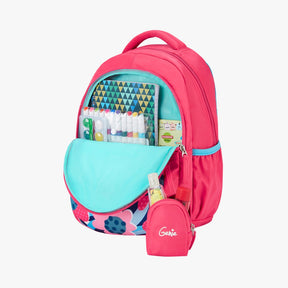 Genie Fluffy 20L Pink Kids Backpack With Comfortable Padding