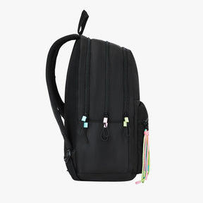 Sleek 28L Black Laptop Backpack With Raincover