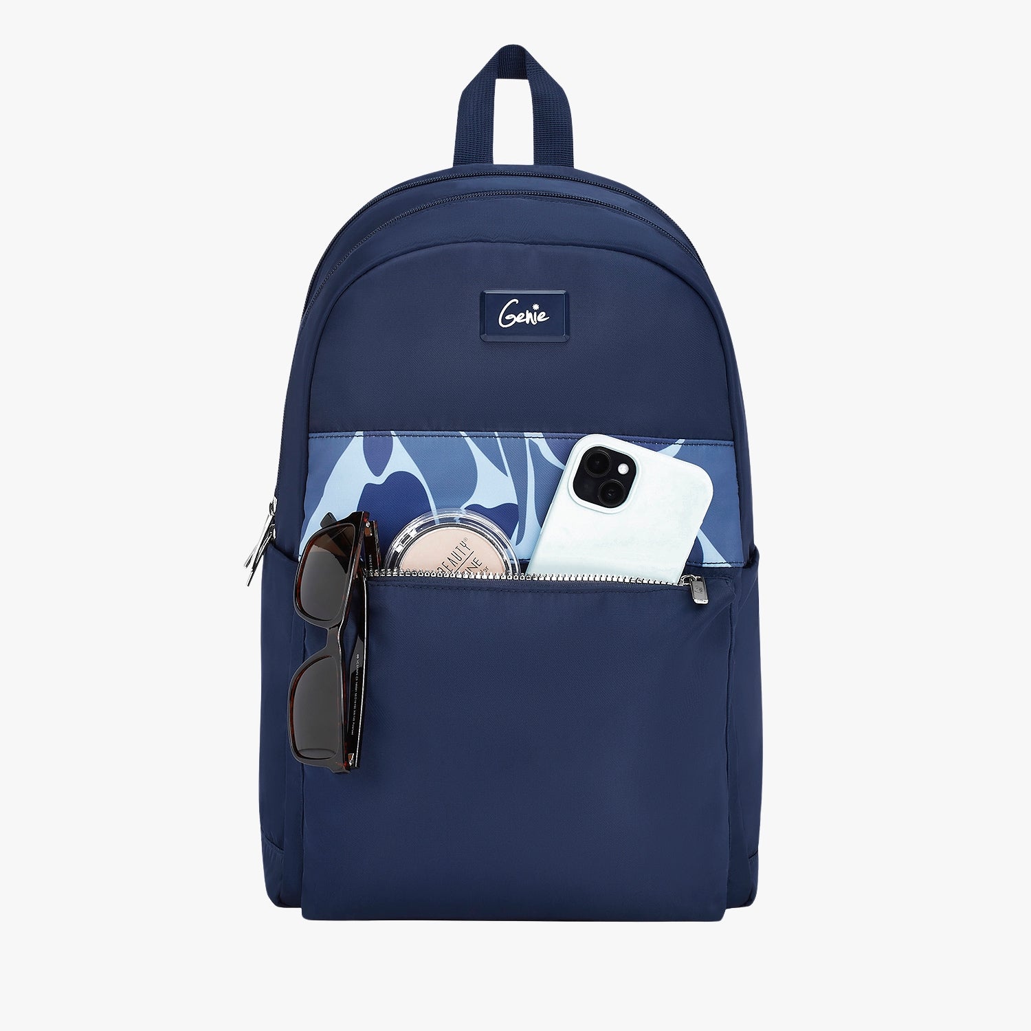 Genie Tiffany 22L Navy Blue College Backpack With Laptop Sleeve