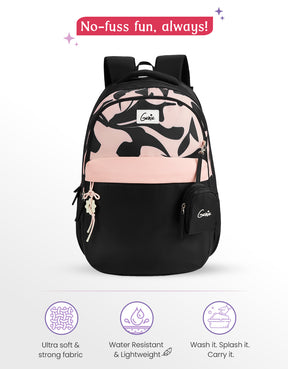 Alba 40L Laptop Backpack With Raincover - Black