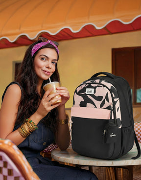 Alba 40L Laptop Backpack With Raincover - Black