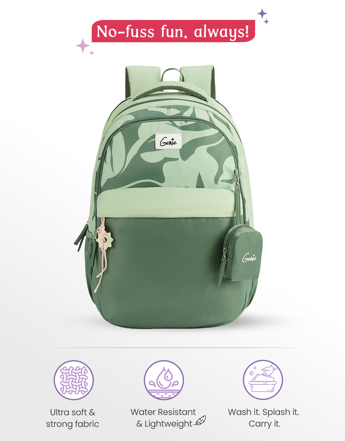 Alba 40L Laptop Backpack With Raincover - Green