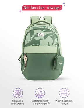 Alba 40L Laptop Backpack With Raincover - Green