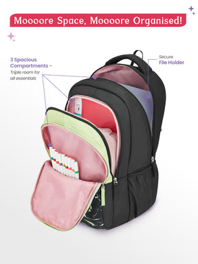 Aqualit 36L School Backpack - Black