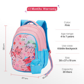 Purrfect Small Backpack for Kids - Pink