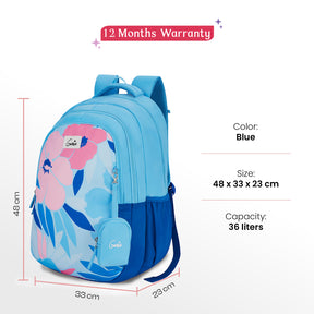 Alice 36L Blue School Backpack