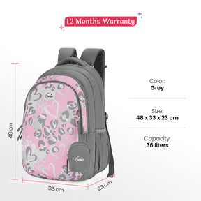 Laena 36L Grey School Backpack