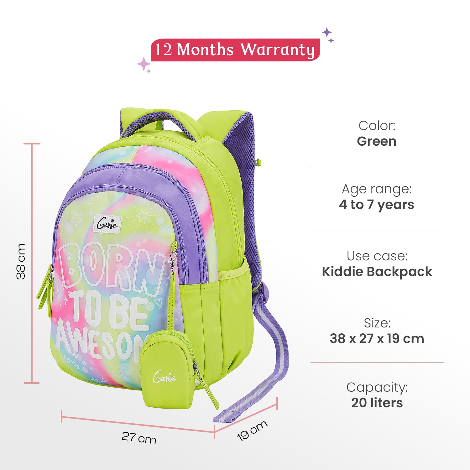 Awesome Small Backpack for Kids - Green