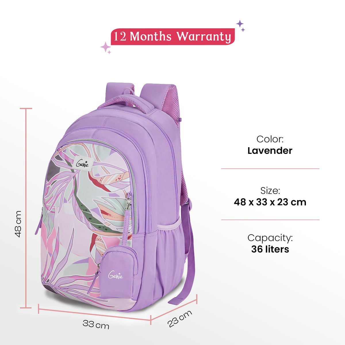 Rosa 36L Lavender School Backpack