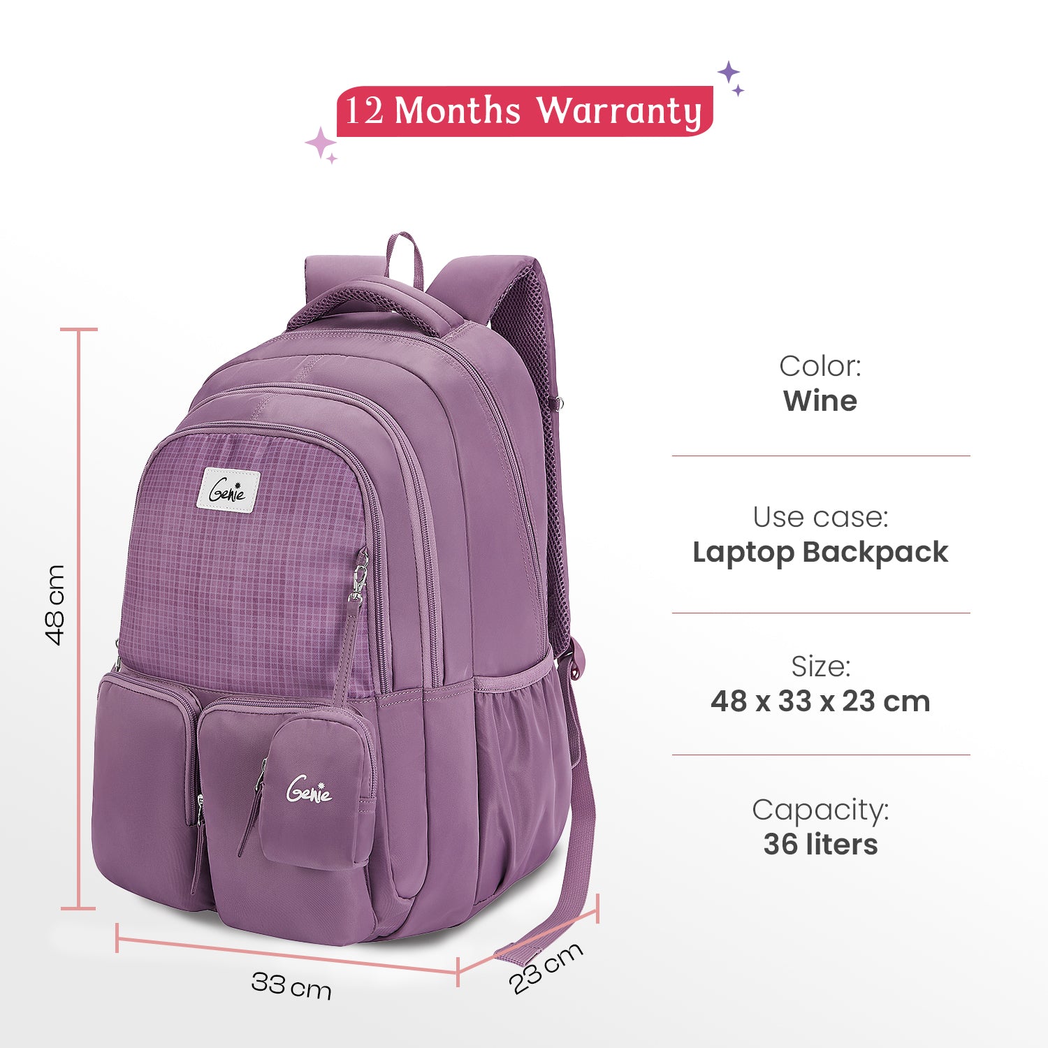 Ariana 36L Wine Laptop Backpack