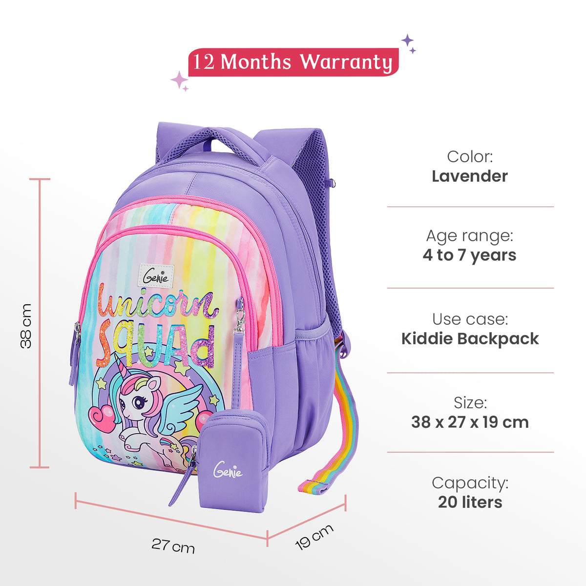 Unicornsquad Small Backpack for Kids - Lavender