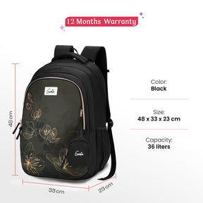 Twinkle 36L Black School Backpack