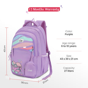 Starlight 27L Purple School Backpack