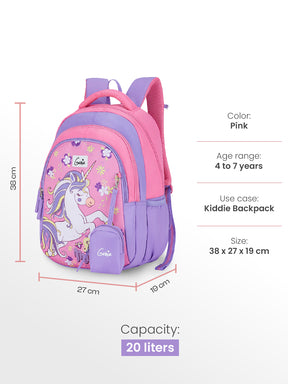 Twinkle Corn Small Backpack for Kids - Pink