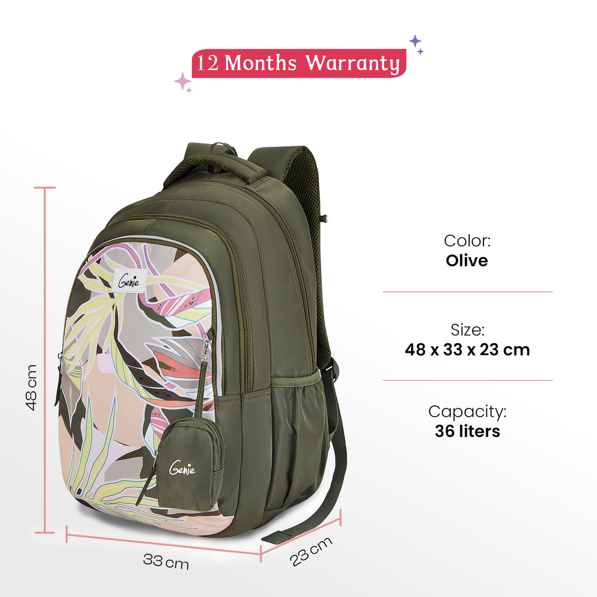 Rosa 36L Olive School Backpack