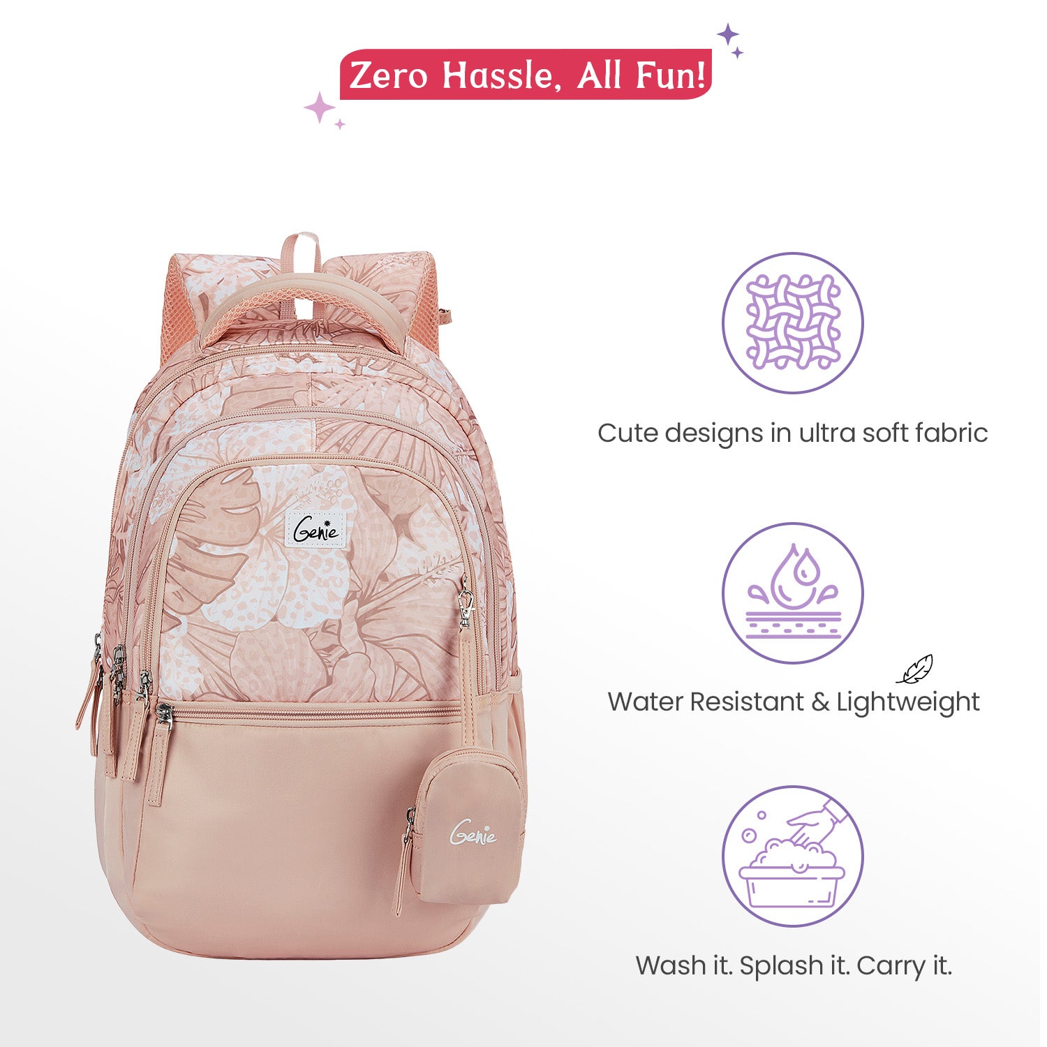 Donna 27L Beige School Backpack