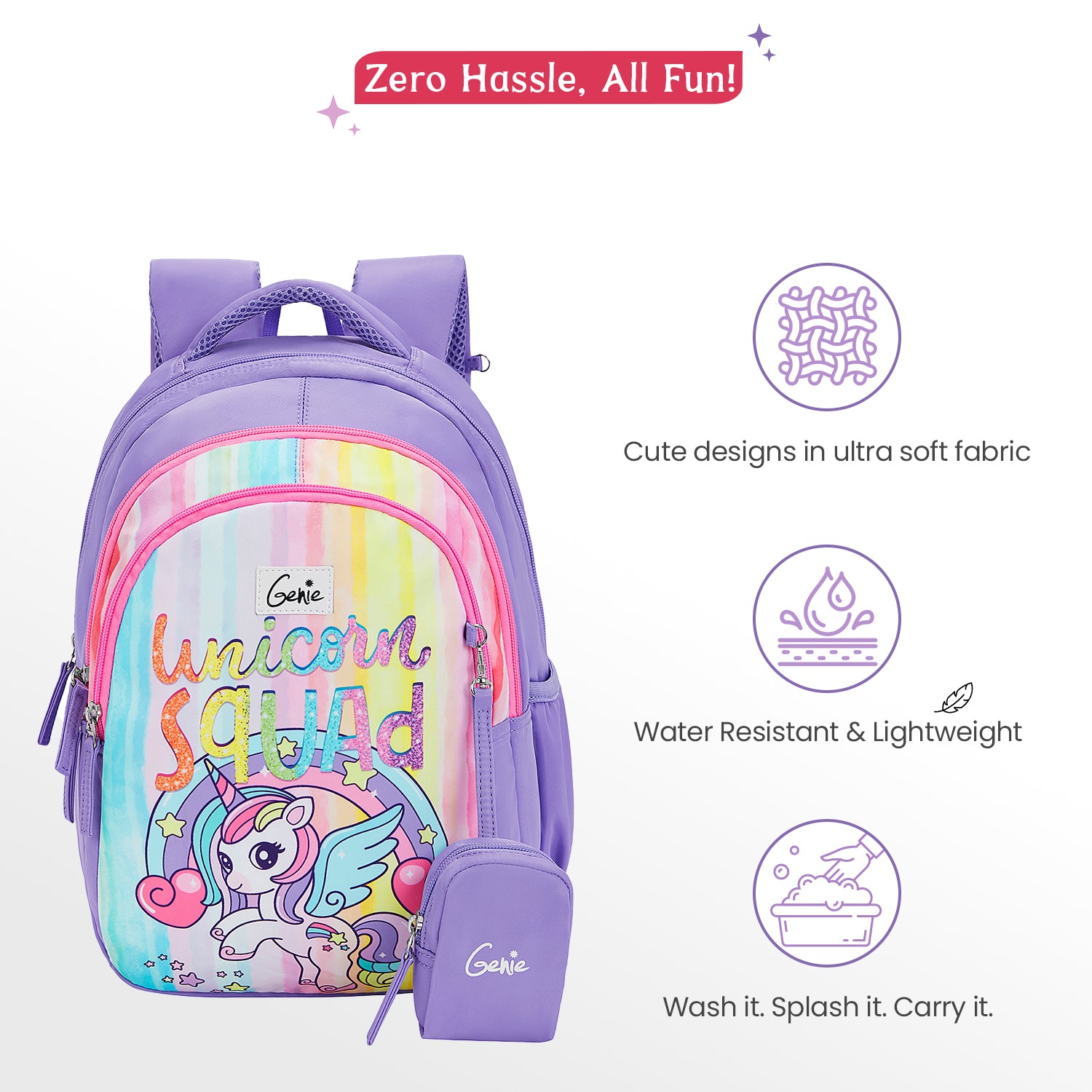 Unicornsquad Small Backpack for Kids - Lavender