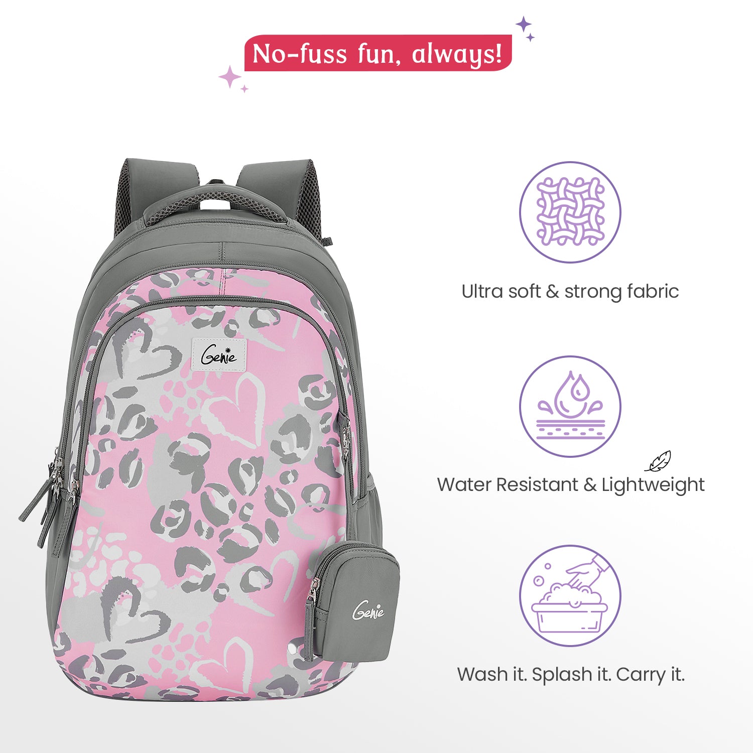 Laena 36L Grey School Backpack