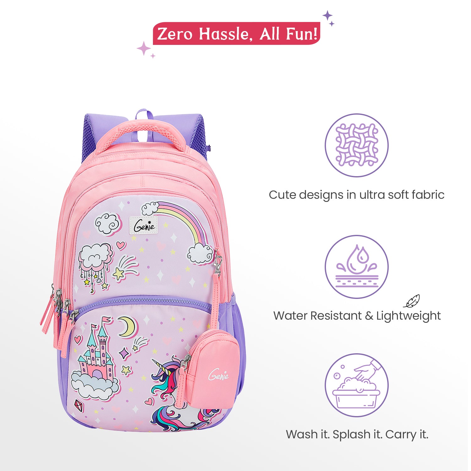 Stardew 27L Lavender School Backpack