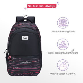 Ocean 36L Black Laptop Backpack With Raincover