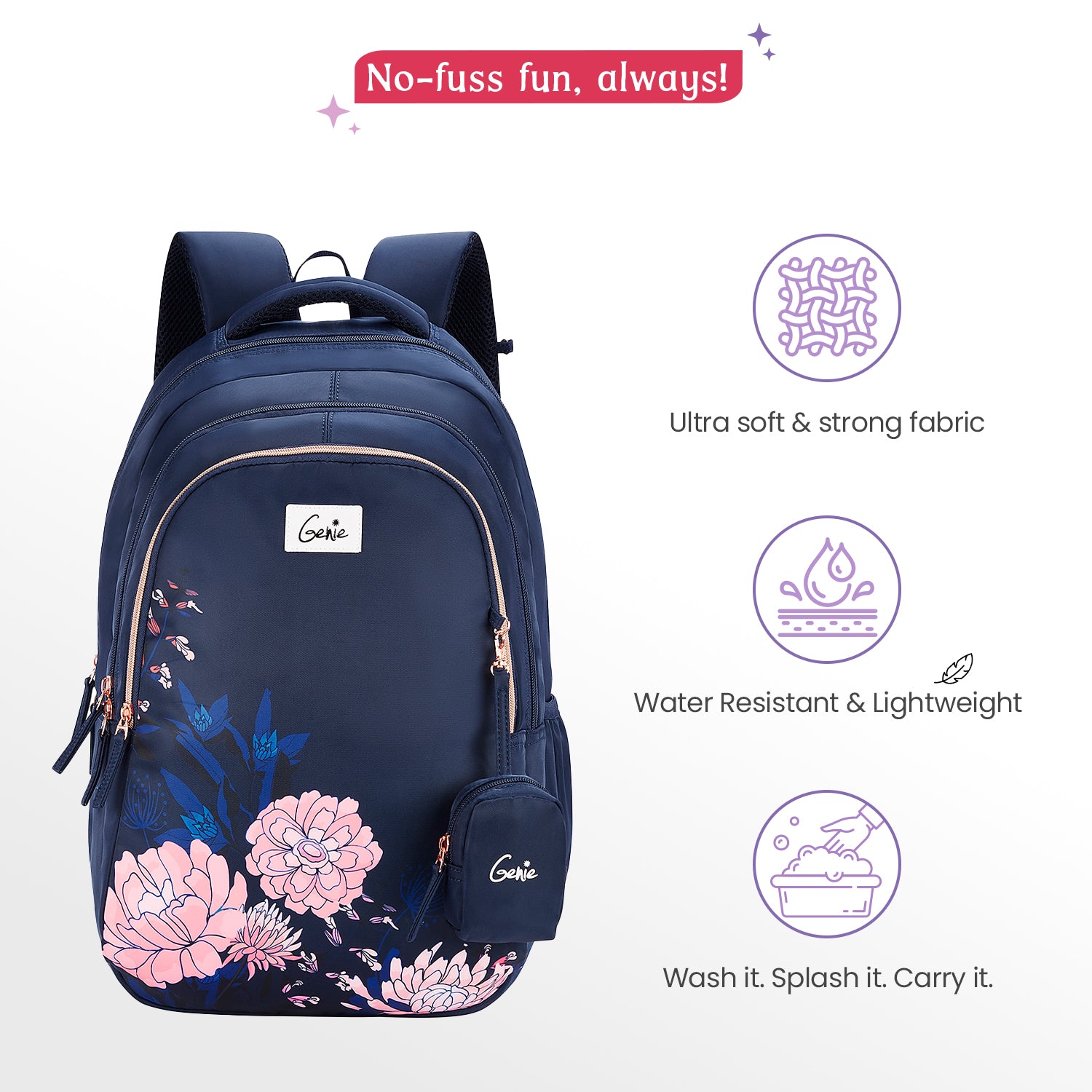 Lovelace 36L Navy Blue School Backpack