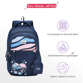 Starlight 27L Navy Blue School Backpack