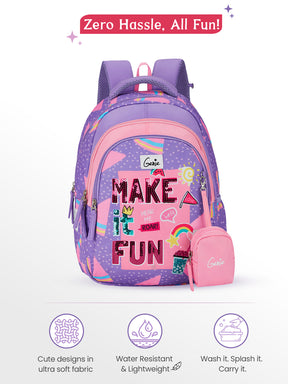 Fun pop Small Backpack for Kids - Purple