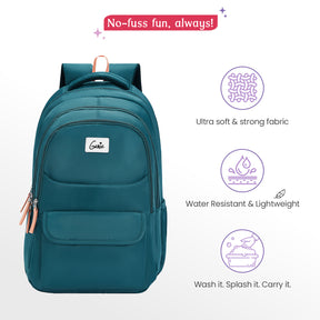 Angela 36L Dark Green Laptop Backpack With Raincover