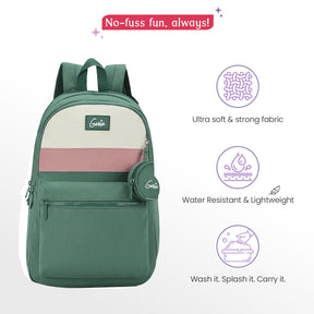 Essence 28L Green Laptop Backpack With Raincover