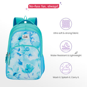 Elsie 36L Blue Laptop Backpack With Raincover