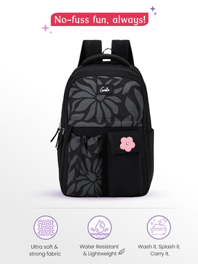 Peotry 27L School Backpack - Black