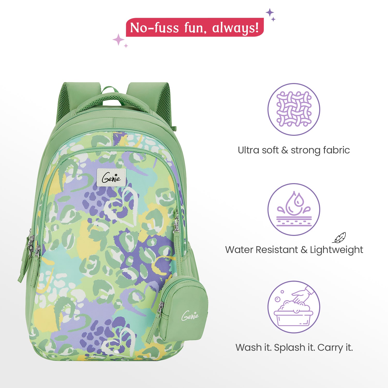 Laena 36L Ash Green School Backpack