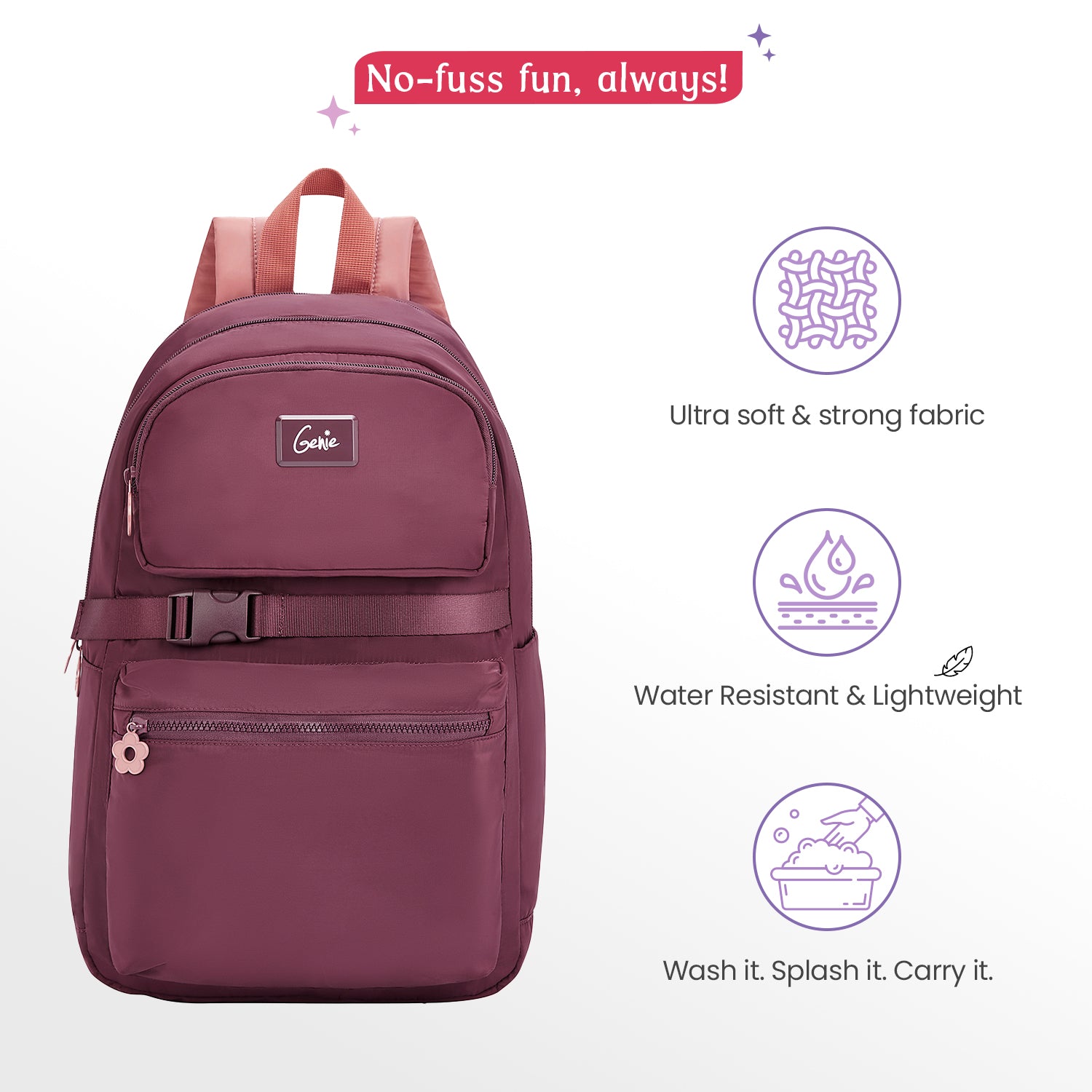 Maple 21L Wine College Backpack With Laptop Sleeve