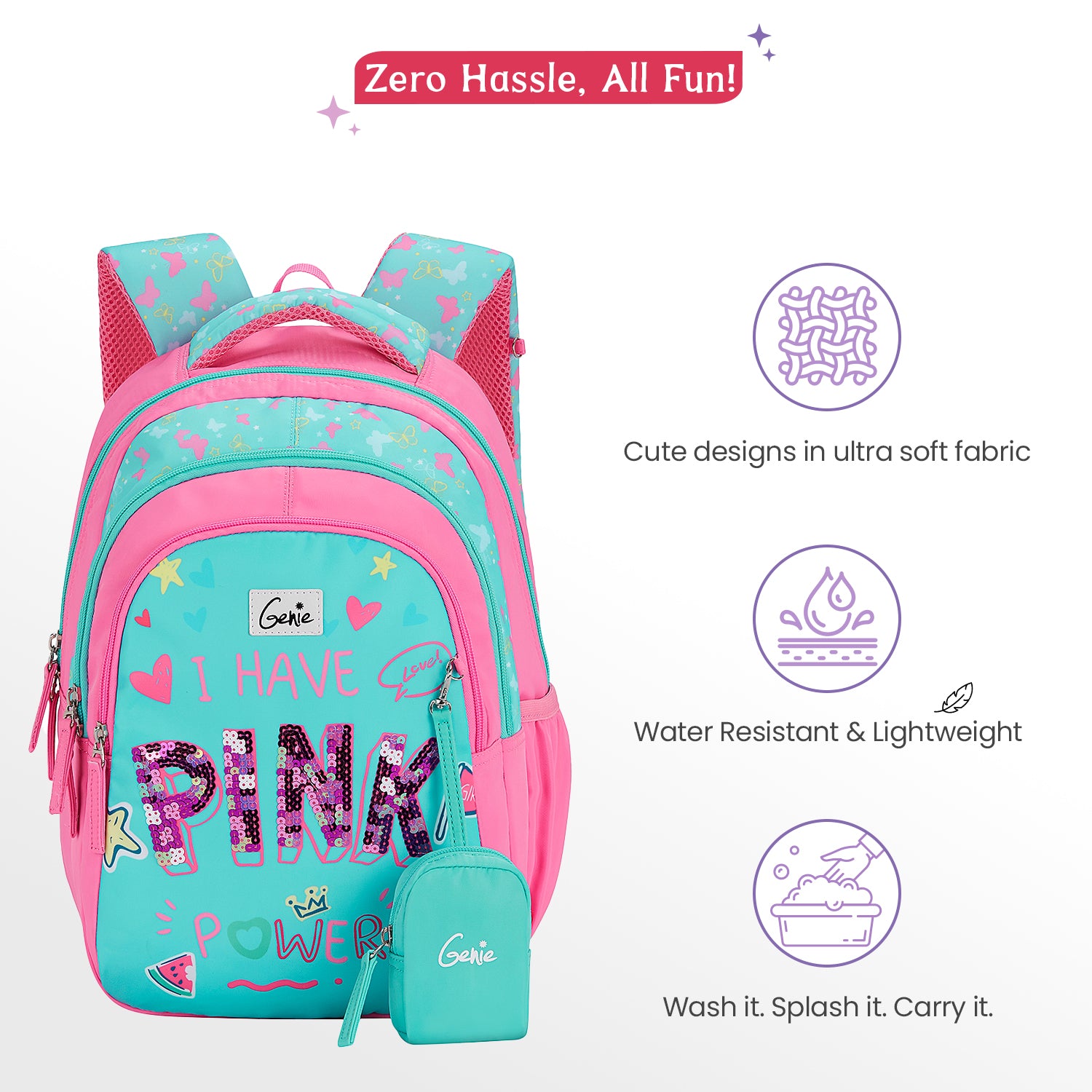 Pinkpower Small Backpack for Kids - Teal